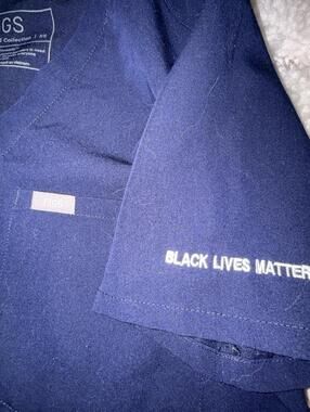 Figs Scrub Top Women's Black Lives Matter Edition Sz XS Technical Collection